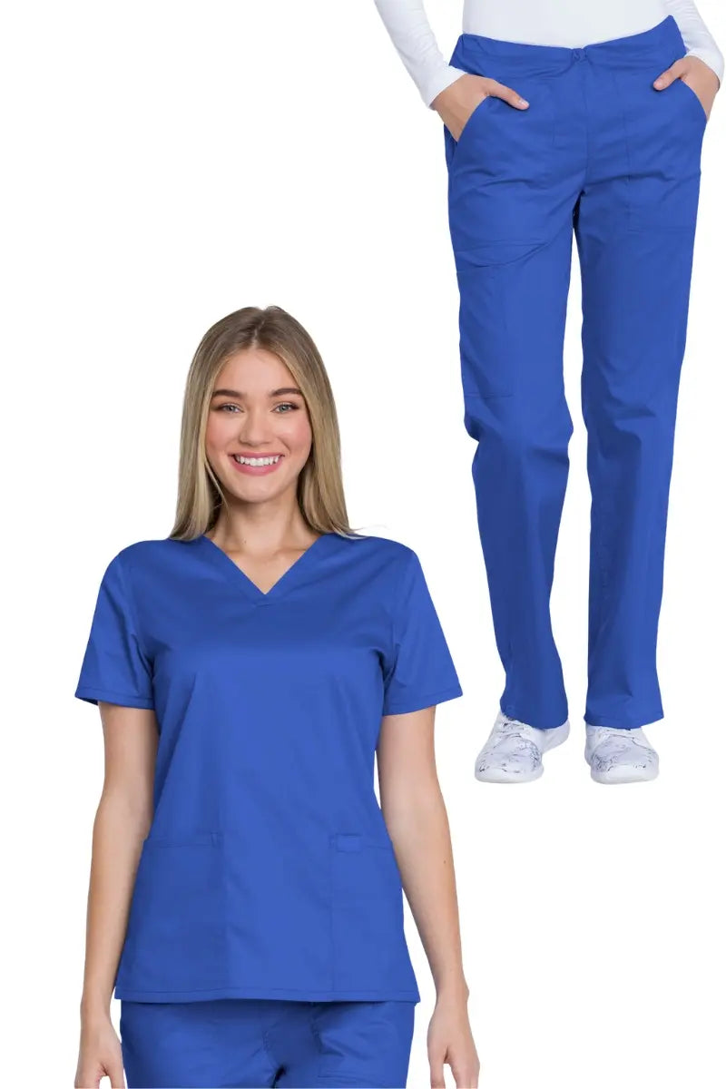 Dickies Industrial Women's Tall Pants Scrub Set | Royal Blue Chic Faux Leather Pants Dickies Industrial Women's Tall Pants Scrub Set | Royal Blue Chic Faux Leather Pants