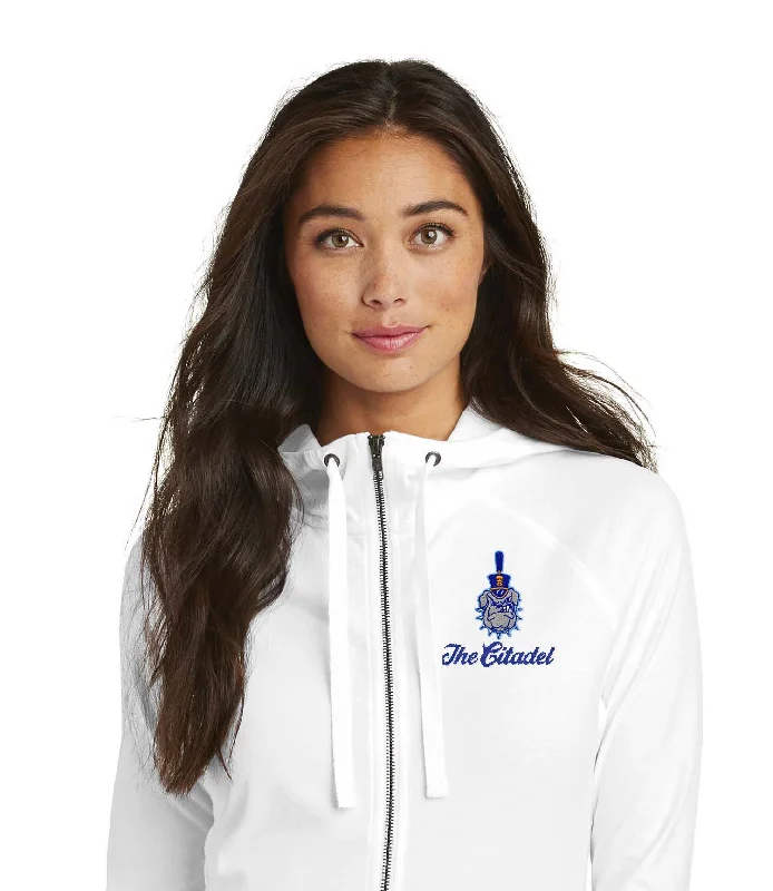 The Citadel Spike Ladies Sueded Cotton Blend Full-Zip Hoodie Hoodie with Lace Feminine Delicate The Citadel Spike Ladies Sueded Cotton Blend Full-Zip Hoodie Hoodie with Lace Feminine Delicate