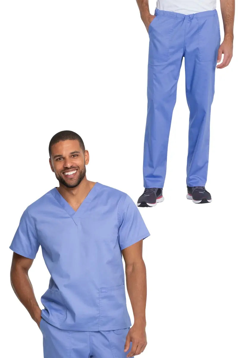 Dickies Industrial Unisex Tall Pants Scrub Set | Ceil Blue Stylish Elastic Waist Pants Dickies Industrial Unisex Tall Pants Scrub Set | Ceil Blue Stylish Elastic Waist Pants