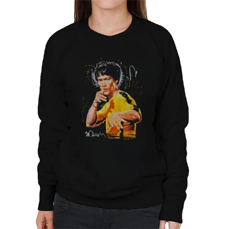 Sidney Maurer Original Portrait Of Bruce Lee Game Of Death Women's Sweatshirt Hoodie with Reflective Safety Nightwear Sidney Maurer Original Portrait Of Bruce Lee Game Of Death Women's Sweatshirt Hoodie with Reflective Safety Nightwear