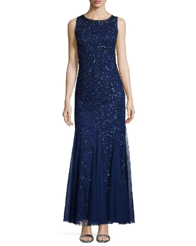Aidan Mattox - Jewel Neck Cutout Sequined Dress 251705110SC