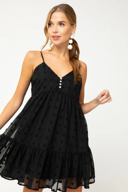 Kylie Baby Doll Black Dress