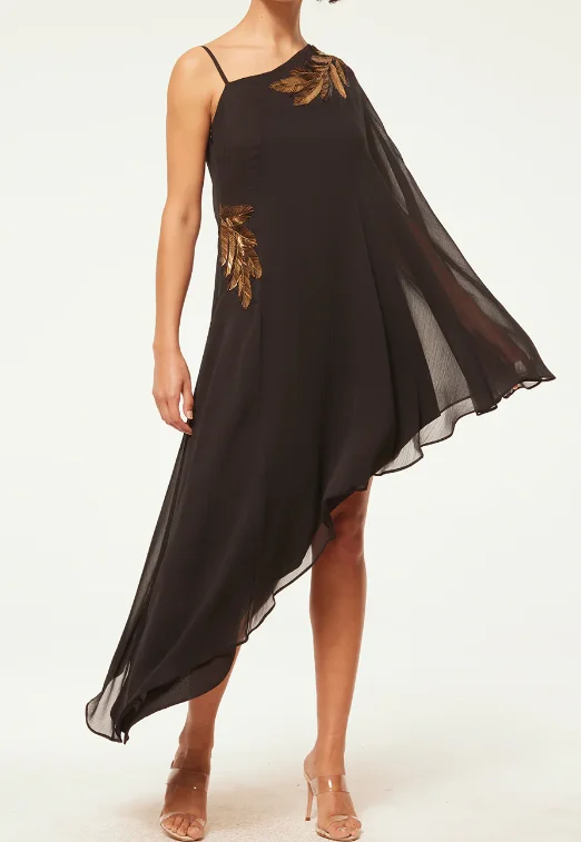 Misa Elaneh Dress - Black Palm D'Or