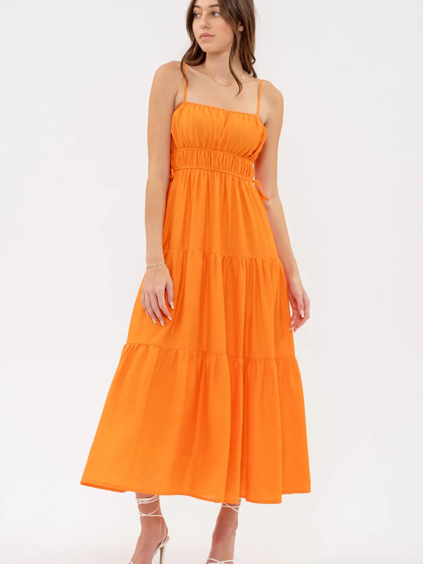 Orange Tea Time Dress