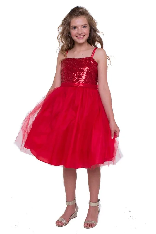 Sequin Top Dress With Tulle Skirt