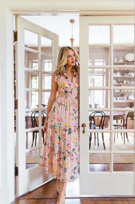 Shoshanna Maren Dress in Blush/Green Multi