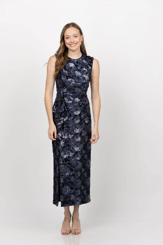 Shoshanna Silvia Dress in Denim/Jet