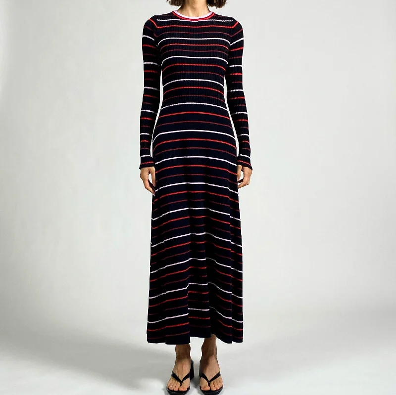 Dora Dress | Black Stripe