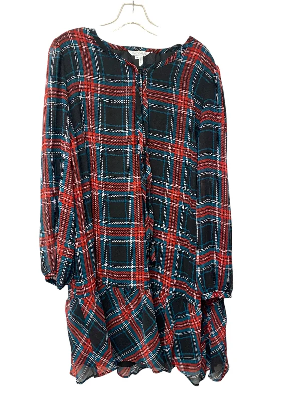Dress Casual Short By Draper James In Plaid Pattern, Size: Xl