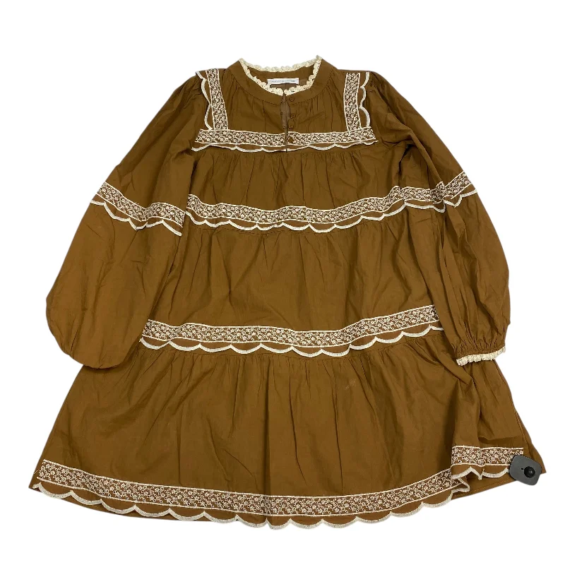 Dress Casual Short By Impressions In Brown, Size: S