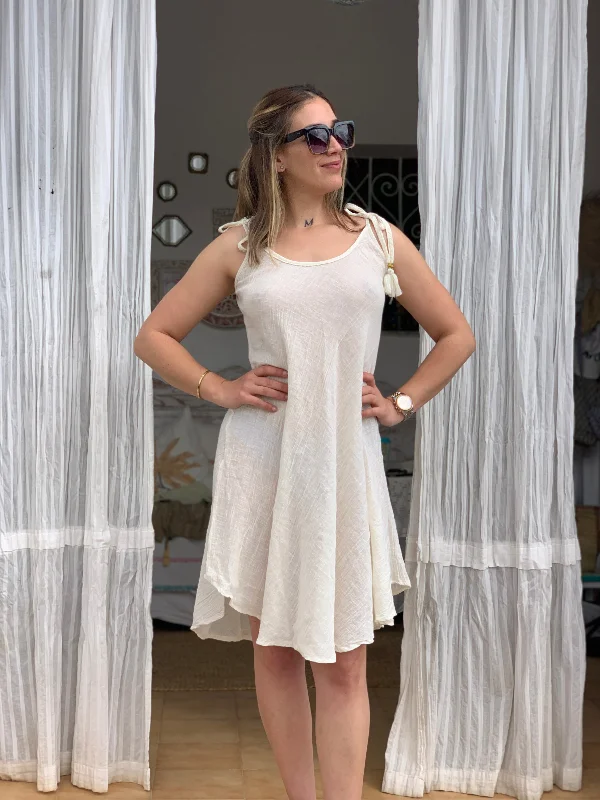 Lilian sexy simple linen dress
