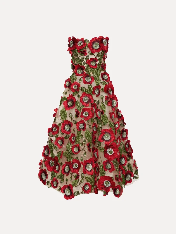 Poppy Threadwork Cocktail Dress