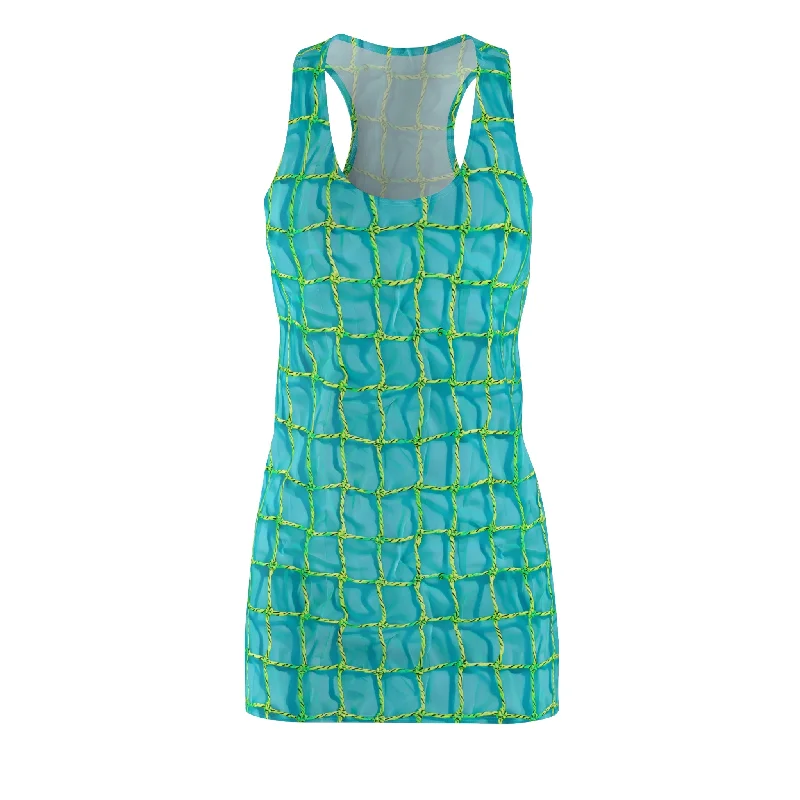 Surface Beach Volleyball Club Designer Women's Cut & Sew Racerback Cover Up Dress Louis IV Collection