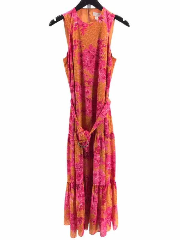 Ted Baker Size 4 Orange & Pink Dress