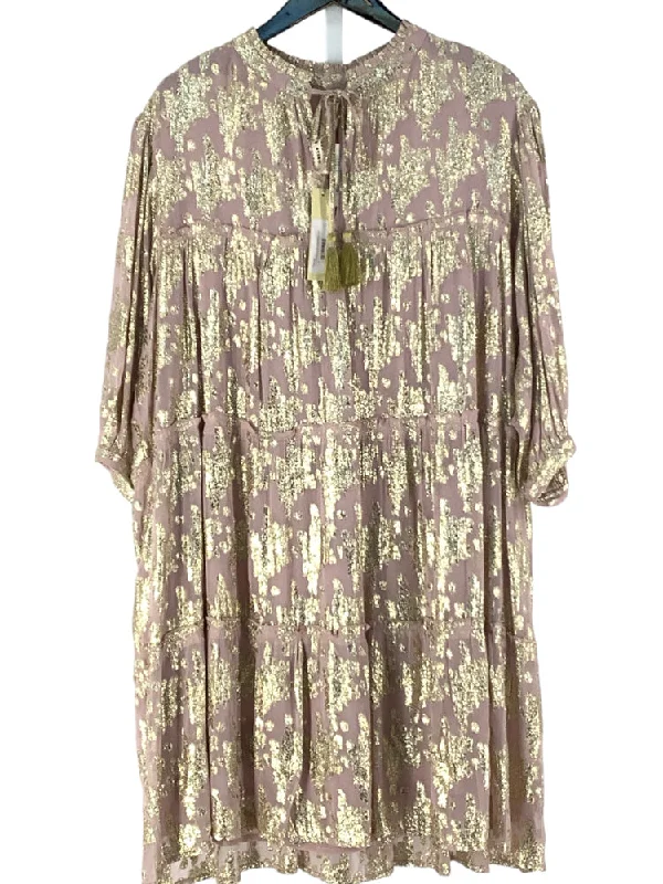 Uncle Frank Size XL Pink & Gold Dress