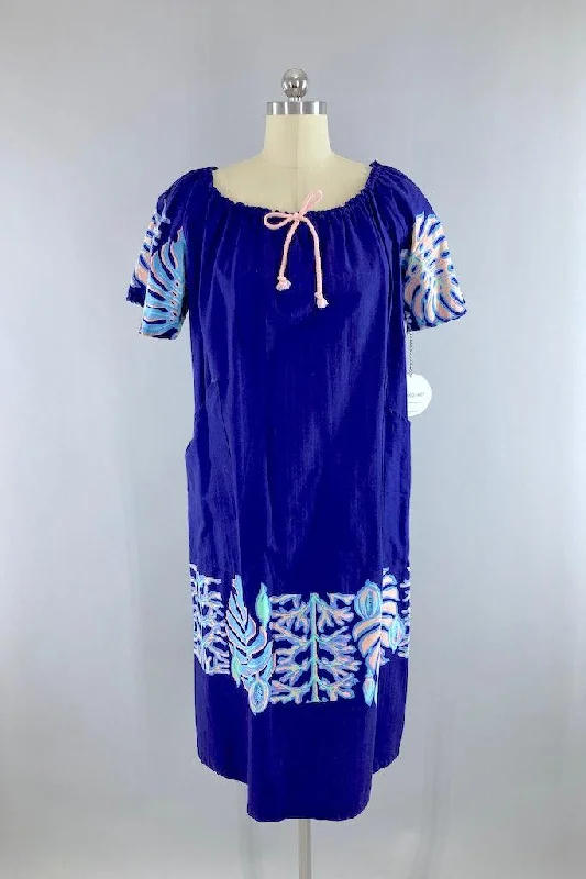 Vintage Monstera Leaf Summer Dress