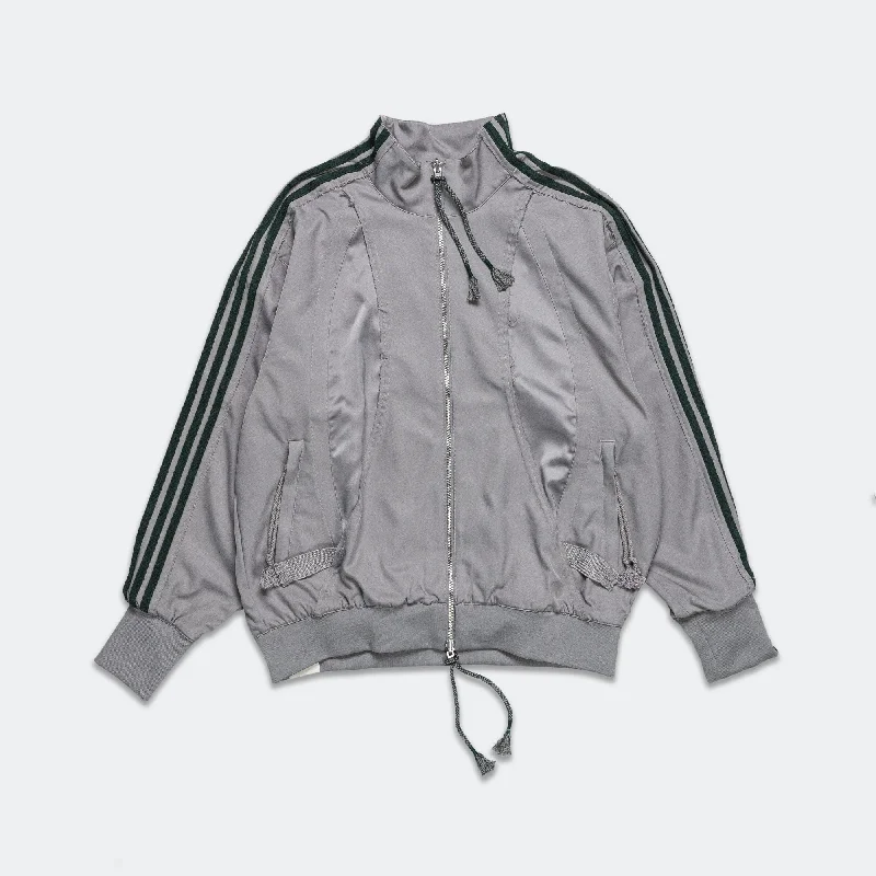 Adi004 Track Jacket x SFTM - Grey/Core Green Ribbed Jacket Pleated Jacket Ruffled Jacket Adi004 Track Jacket x SFTM - Grey/Core Green Ribbed Jacket Pleated Jacket Ruffled Jacket