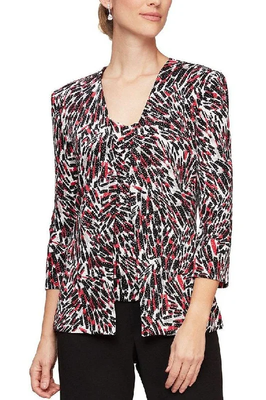 Alex Evenings V-Neck Sleeveless Embellished Jersey Top with Matching Jacket Nylon Jacket Polyester Jacket Spandex Jacket Alex Evenings V-Neck Sleeveless Embellished Jersey Top with Matching Jacket Nylon Jacket Polyester Jacket Spandex Jacket